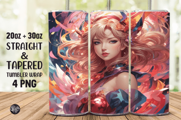 20oz Anime Tumbler Wrap Design