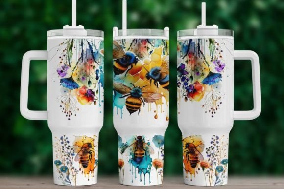 Bee Tumbler Wrap 40 Oz Quencher