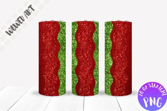 Christmas Glitter Skinny Tumbler Wrap