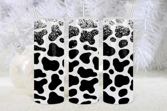 Cute Cow Print White Snow Tumbler 20oz