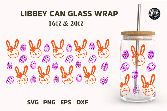 Easter Glass Can Wrap SVG