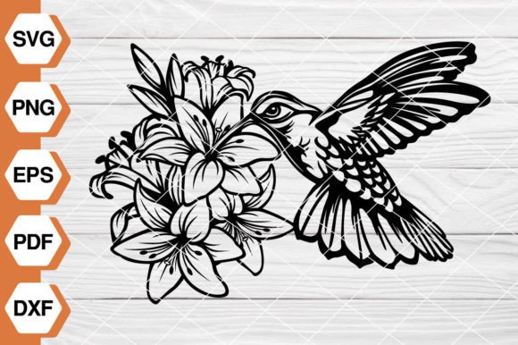 Flower Hummingbird SVG EP139