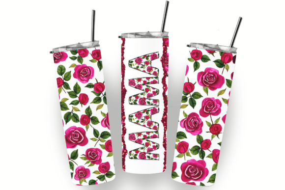 MAMA Tumbler Pink Roses