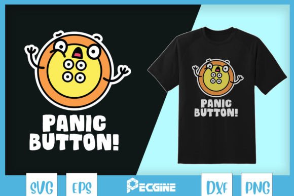 Panic Button Sewing Pun SVG