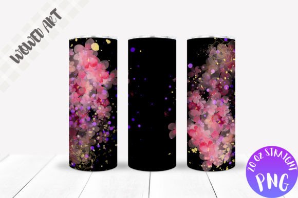 Pink Flowers Tumbler Wrap