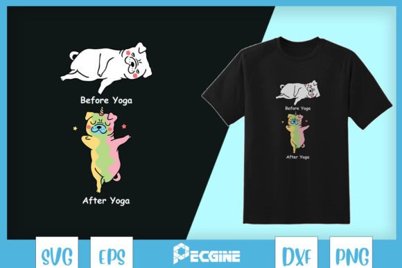 Pug Yoga SVG