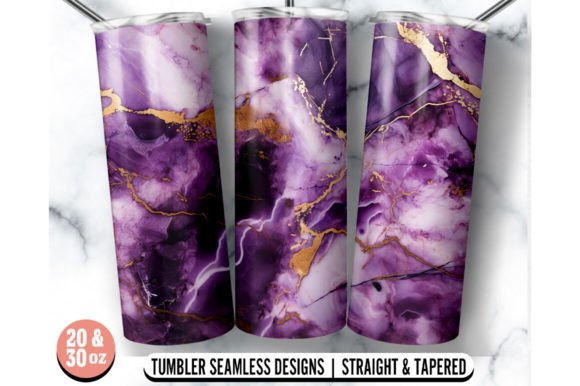 Purple Marble Skinny Tumbler Wrap