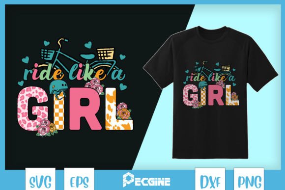 Ride Like a Girl Floral SVG