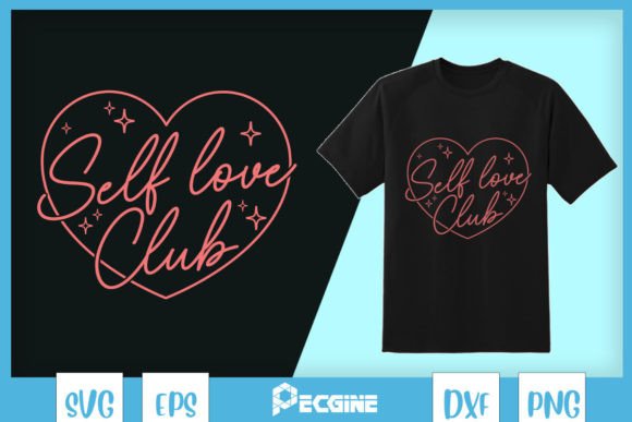 Self Love Club Sparkling Heart SVG