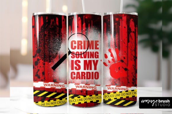 True Crime Tumbler PNG Halloween Wrap