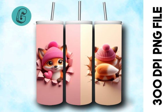 Valentine Fox Tumbler Wrap 2 Side 29