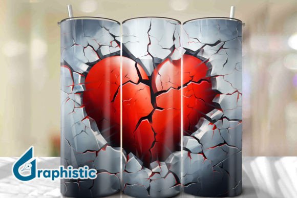 Valentine Heart Break Tumbler Wrap 26