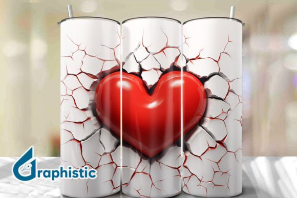 Valentine Heart Break Tumbler Wrap 28