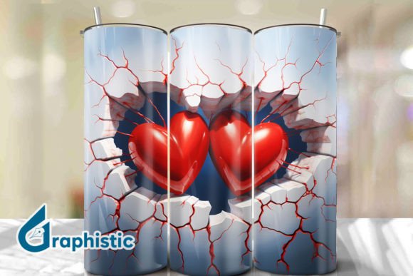 Valentine Heart Break Tumbler Wrap 37