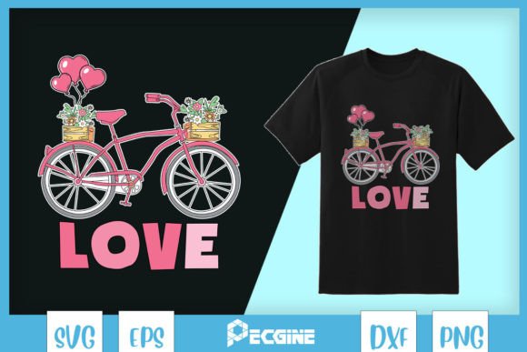 Valentines Floral Bike SVG