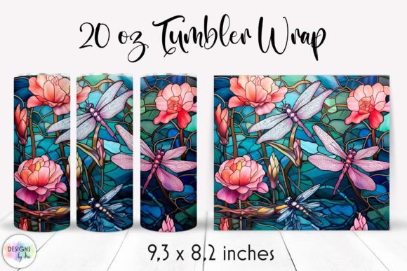 Waterlily Stained Glass Tumbler Wrap